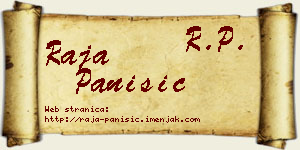 Raja Panišić vizit kartica